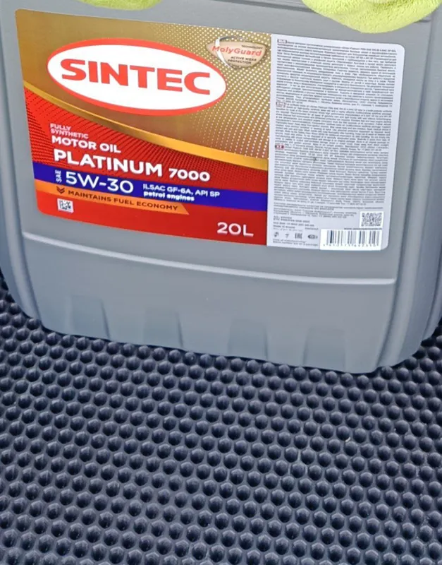 Канистра Sintec Platinum 7000 5W-30 на 20 литров, на этикетке ILSAC GF-6A и API SP